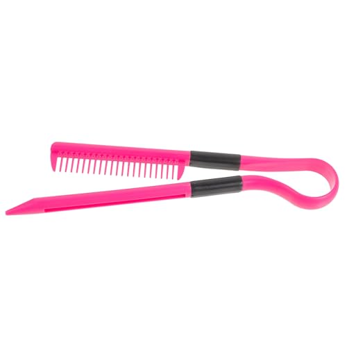 Peine alisador de cabello en forma de V para uso profesional, peine alisador resistente a altas temperaturas para peluquería, herramienta profesional para cabello liso miniatura 1