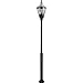 Dabmar Lighting GM8030-VG-MT Cast Aluminum Clear Top Acorn Light Fixture - 70W High Pressure Sodium Multi-Tap44; Verde Green - 159 x 18.25 x 18.25 in.