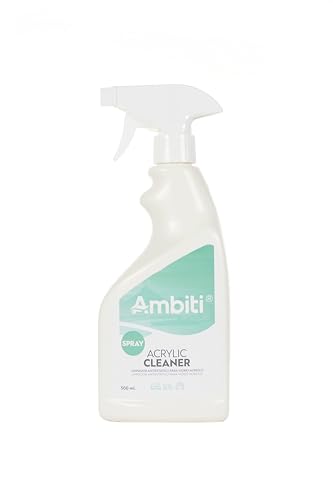 Ambiti Acrylic Cleaner | Limpiador Antiestático e Higienizante para Cristales y Claraboyas Acrílicas | Autocaravanas, Caravanas y Campers | Secado Rápido | 500 ml