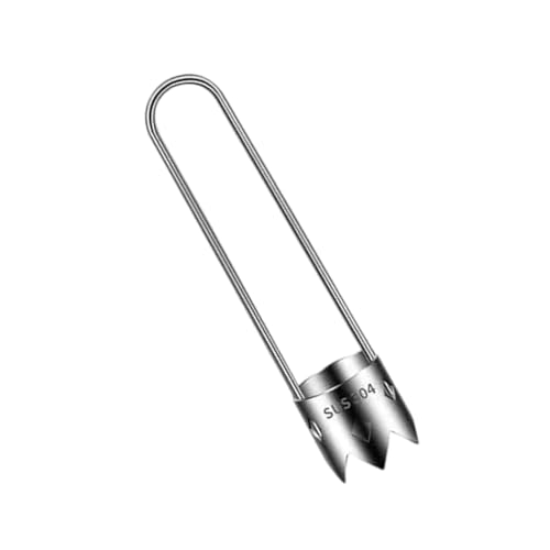 Separador de huesos de verduras, herramienta de cocina de corer, herramienta de trituración de frutas, herramienta multifuncional de acero inoxidable para tomates cherry, piña