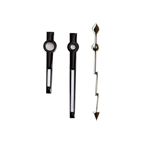 Aiguille de montre noir argent pour réparer un cadran rayé NH35 7S35