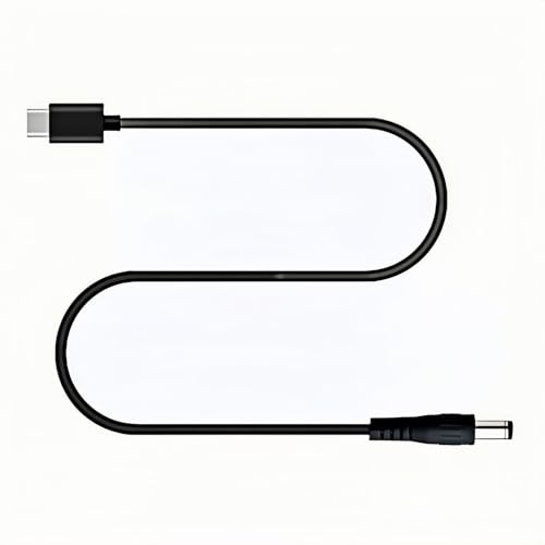 USB C to DC 5.5mm x 2.5mm(compatible with 5.5mm x 2.1mm)Power cord, USB Type C Input to DC 12V 3A Out power cable, work with PD Charger and PD Power bank. Portable for outdoor test, studio and travel.
