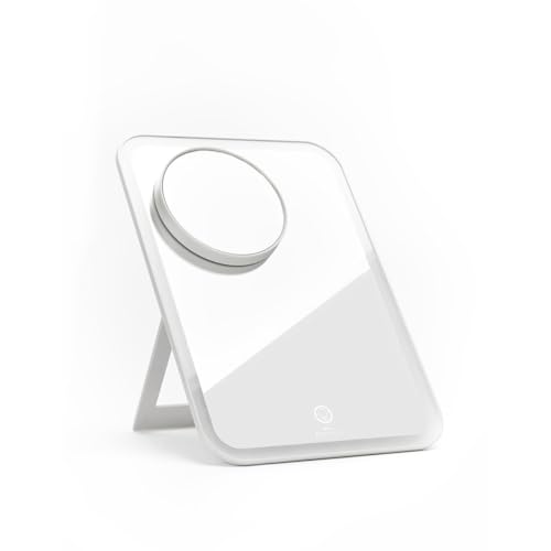 StylPro Glow and Go Travel Mirror - Makeup Mirror with Lights Perfect for Hair Styling - USB Rechargeable - with Protective Sleeve - 1 pc