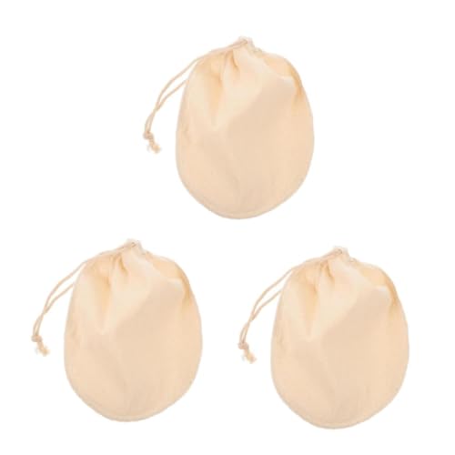 Alipis 3 Pièces -filtres De Brassage Passoire Pour Sachet De Gelée à Lait De Soja Filtrants à Café Pour Cafetière Sachets De Thé Réutilisables Passoire à Jus Beige Coton