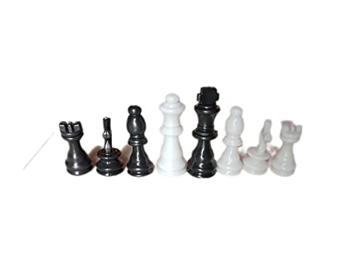 Image of CABRIO Plastic Chess Coins(goti) Set of 32 Non Magnetic Chess Pieces for All Type Chess Board