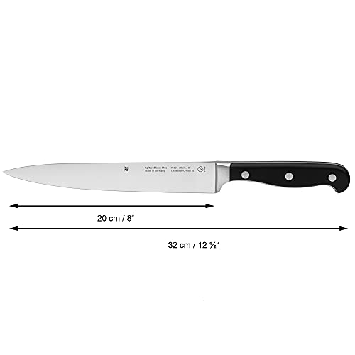 Foto von WMF Spitzenklasse Plus Fleischmesser 32,5 cm, Made in Germany, Tranchiermesser geschmiedet, Performance Cut, Spezialklingenstahl, Klinge 20 cm