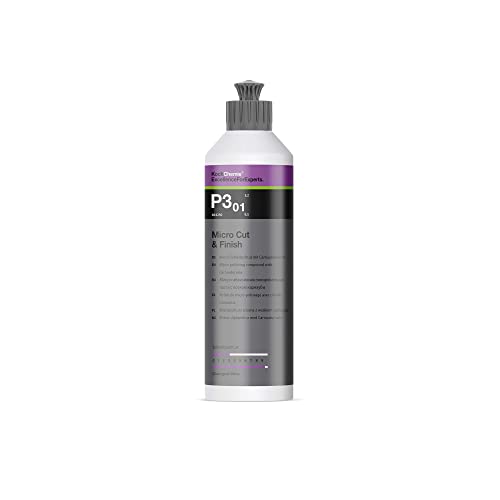 Koch-Chemie P3.01 Micro Cut & Finish|250ml|Cut-3.2 Gloss-9.5|Finish Polish|For Vehicle Detailing|Silicone and Oil-Free|For Pad Use|For Exterior Use|For Professional Use|Since 1968|Mad
