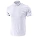 Kioxiuin Mens T Shirt Short Sleeve Basic Turtleneck Slim Fit Undershirt Pullover Solid Sport Shirts Tops,White,M