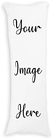 Promini Custom Anime Body Pillow | Custom Body Pillow Cover | DIY Custom Pillow Case with Zipper Cover | Machine Washable 2 Way Tricot Decorative Dakimakura | 50x160cm (20 inch x 63 inch), White-c1