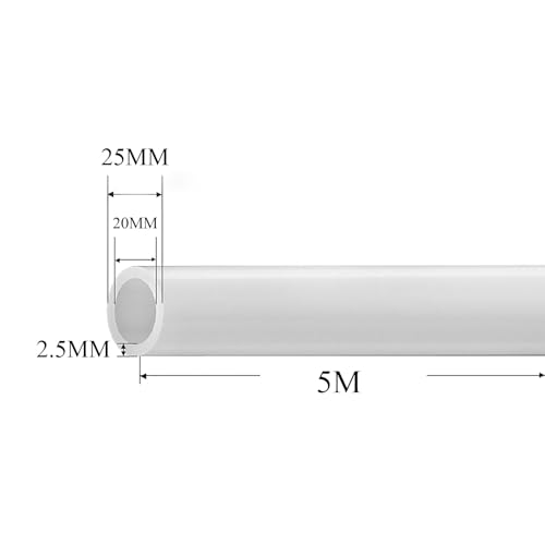 COYOUCO 20Mm ID Clear PVC Tubing, 5M Length Flexible Aquarium Tubing, Irrigation Tubing Hose, Plastic Tubing,20 * 25mm