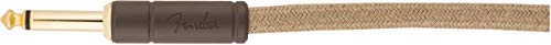 Fender Festival Hemp Instrument Cable, Guitar Cable, Guitar Accessories, Straight/Angle, Green, 10ft - image 3