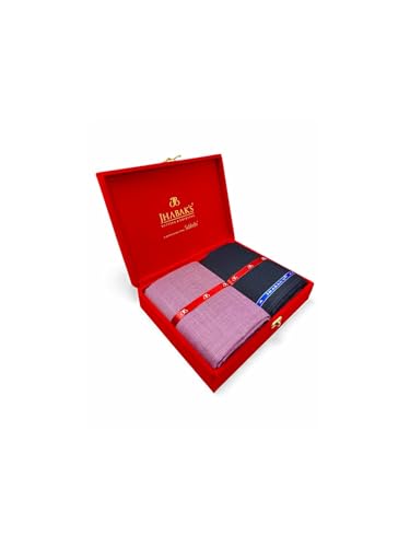 Image of JHABAK'S Unstitched Cotton Blend Solid Shirt & Trouser Fabric - 2.25 m Shirt Cloth - 1.20 m Pant Piece