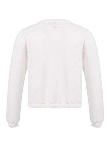 Kids Girls Long Sleeve Lace Bolero Wedding Bridesmaid Jacket Shrug Short Cardigan2