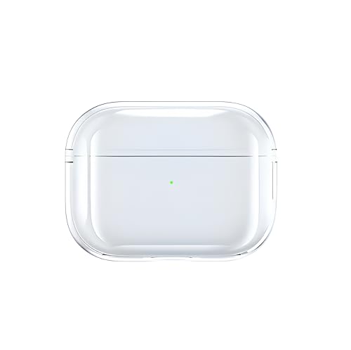 Image of skysia Transparent Case for Airpods Pro 2 - Clear Soft Silicone Protective Cover with Keychain, Shockproof, Anti-Yellowing, LED Visible, Wireless Charging Support (Pack of 1)