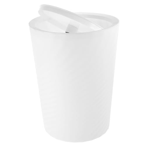 Caneca de basura rectangular con tapa abatible