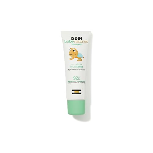 ISDIN Baby Naturals Crema Facial Hidratante Diaria para Bebé, con un 92% de Ingredientes de Origen Natural, 50ml