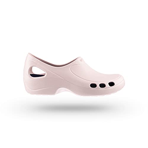 WOCK EVERLITE Open, Zapato Cerrado Lavable e Muy Ligero, Zueco Sanitario de Trabajo Baby Rose, Calzado Mujer, Rango de tamaño de 35-42 Cover