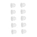 Cupole per contrabbasso, tappi per le orecchie in silicone Cupole per apparecchi acustici di ricambio lavabili morbide 10 mm/0,39 pollici per amplificatori acustici(bianco)