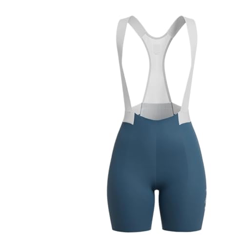 Cuissard à bretelles de cyclisme femme short sur route avec poches XS bleu