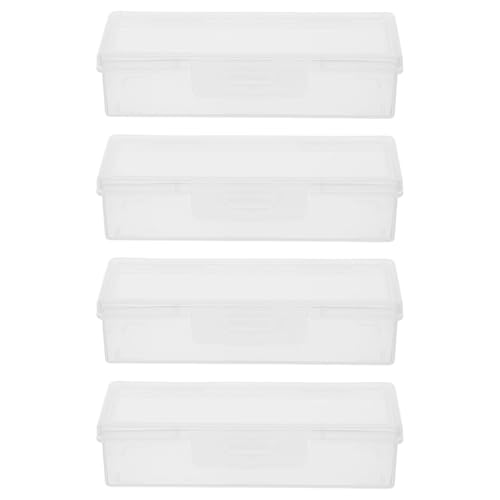 DECORNIJIA 4 piezas Contenedor Transparente para Bastoncillos Algodón Portátil Estuche Dispensador Viaje Multifuncional para Hisopos Algodón y Palillos Diseño Compacto y Ligero