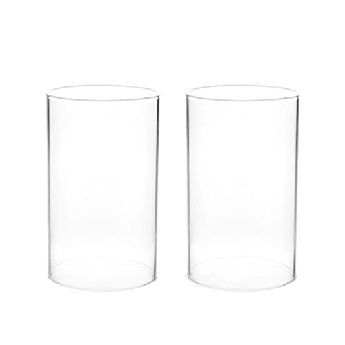 Exceart 14N1437IS8XWPX1 Open Ended Glass Candle Holder Tube Shade Sleeve Glass Candleholder Tube Shade Tea Light Candle Holder Open Flame Candle Chimney Tube Cover cover