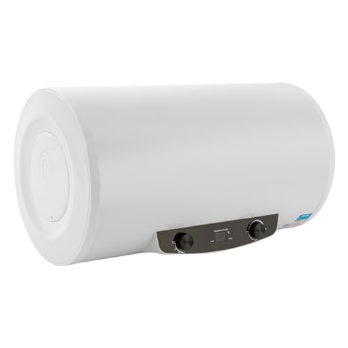 Chauffe-eau mural horizontal 120L Chauffe Eau Douche Camping Chauffante Portable Ballon Chaude（Capacité d'eau réelle:70L）Electrique Salle de bain,2000W