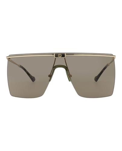 Gucci Shield-Frame Metal Sunglasses - Product Details