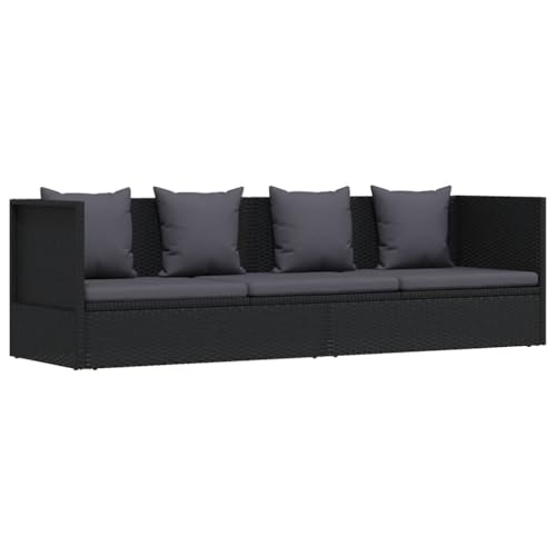 vidaXL Garten-Sofabett mit Kissen Gartensofa Gartenmöbel Gartenliege...