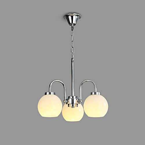 Lampes à suspension pour chambre à coucher au design chromé géométrique moderne