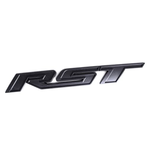 Image of 1Pc RST Tailgate Emblem Letter Badge Inserts Sticker Replacement for 2019 2020 2021 Silverado 1500 Tahoe Yukon SUV 4x4 (Matte Black)