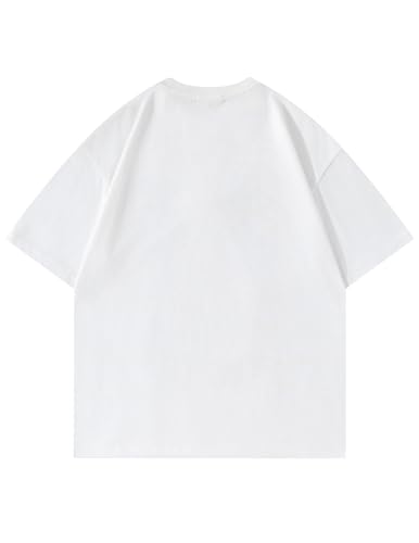 Aelfric Eden Bow Shirt for Women Oversized Graphic Tees Y2K Cute Print Short Sleeve T-Shirt Casual Summer Cotton Top
