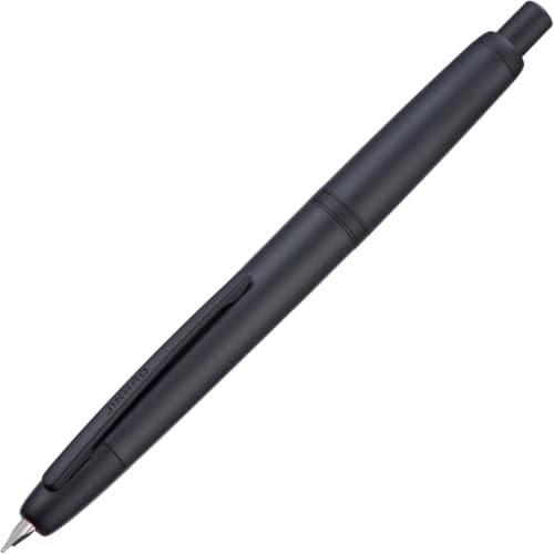 Image of I JINHAO 20 I CAPLESS I PRESS FOUNTAIN PEN I MATT BLACK I RETRACTABLE I FINE POINT I BLACK TRIMS I ABS PLASTIC BODY I WITH INK CONVERTER I WITH ORIGINAL JINHAO BOX PACKAGING I