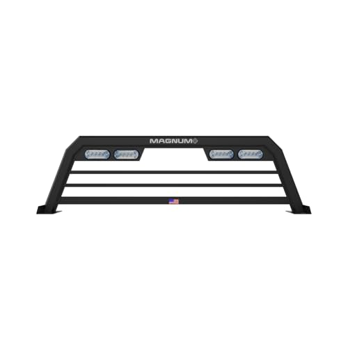 Magnum Low Pro Lighted Headache Rack | Fits 2021 to 2024 Ford F-150 | Incandescent Lights Without Blis Only | Easy Install by Magnum - Used condition - US$744.28