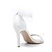 LIURUIJIA Women's Bow High Heels Stiletto Strappy Sandals Wedding Party Prom Dress Shoes White 37 US 6.5