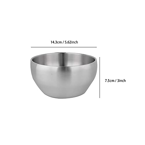 Imeea Insulated Ice Cream Bowl Double Walled Insulated Bowl Sus304 Stainless Steel Soup Bowl 24Oz Cereal Bowl, 2-Piece #TOP3