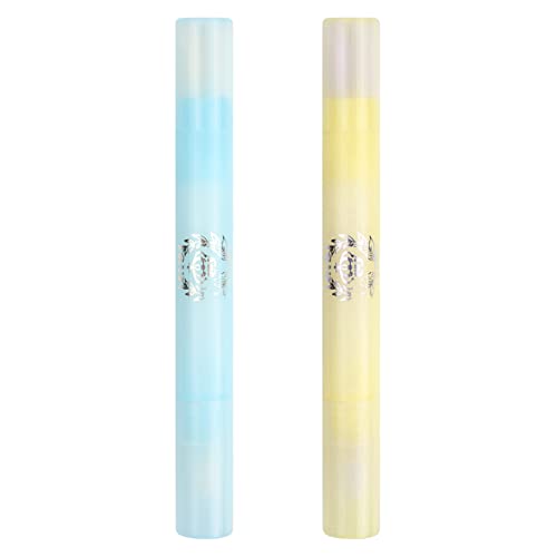 Tibapla 2 Pezzi Pluma Corrector Esmalte Uñas, Pluma Correctora de Manicura, Pluma Removedor de Esmalte de Uñas con 6 Puntas de Repuesto