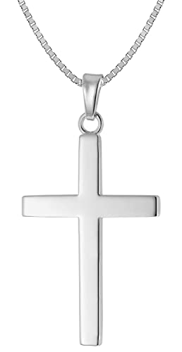 Collar de cruz de plata 925 de 28 mm trendor colgante clásico para hombre