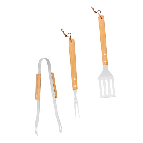 Kit de 3 utensilios para parrilla BESPORTBLE acero inoxidable miniatura 1