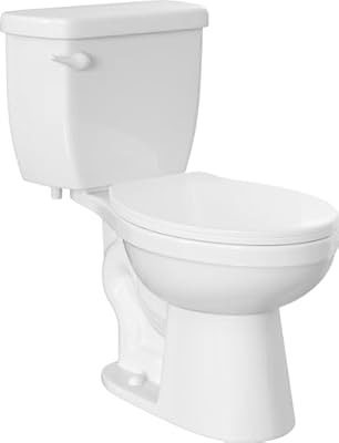 PROFLO PFCT101HEWH PROFLO PFCT101HE Jerritt 1.28 GPF Two Piece Elongated Toilet with Left Hand Lever - Seat Included