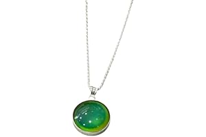 Mood Necklace for Boys: Sterling Silver Color Changing Pendant Necklace