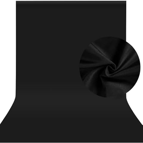 YAYOYA Photo Backdrop Stand for Parties,10x6.5FT Adjustable Backdrop Stand Studio Photography Background Stand, 10x20ft Black Backdrop Background for Photography, Black Backdrop Curtain Screen Cover