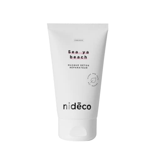 Masque détox réparateur pour les cheveux abîmés Sea Ya Beach | Répare et restructure la fibre capillaire au quotidien | Soin double action réparateur | Naturel à 96% | 150 mL | Nidéco Cover