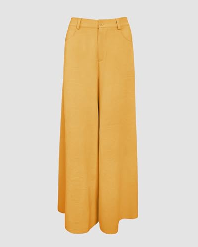 Image of CHICME Women Summer 2 Piece Outfits Off Shoulder Top Flowy Wide Leg Pants Set Vacation Travel Airport Outfits