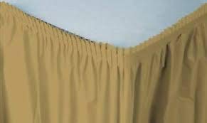 Gold Plastic Table Skirt 29
