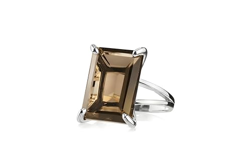 Bague personnalisée pour bijoux de mode en argent sterling et quartz