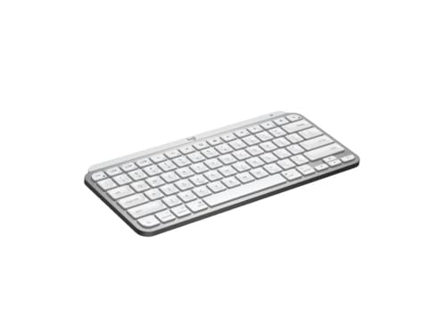Image of Logitech MX Keys Mini for Mac Minimalist Wireless Illuminated Keyboard with Free Adobe Subscription, Compact, Bluetooth, Backlit Keys, USB-C, Tactile Typing, Metal Build-Pale Grey