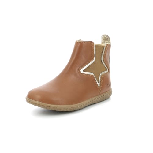 Boots fille Vermillon camel or 27 confortables et solides