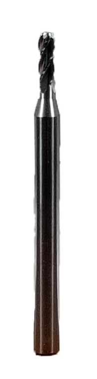 Cobra Carbide 28628 Micro Grain Solid Carbide Stub Length General End Mill, Uncoated (Bright) Finish, 2 Flute, 30 Degrees Helix, Double Square End, 1/2