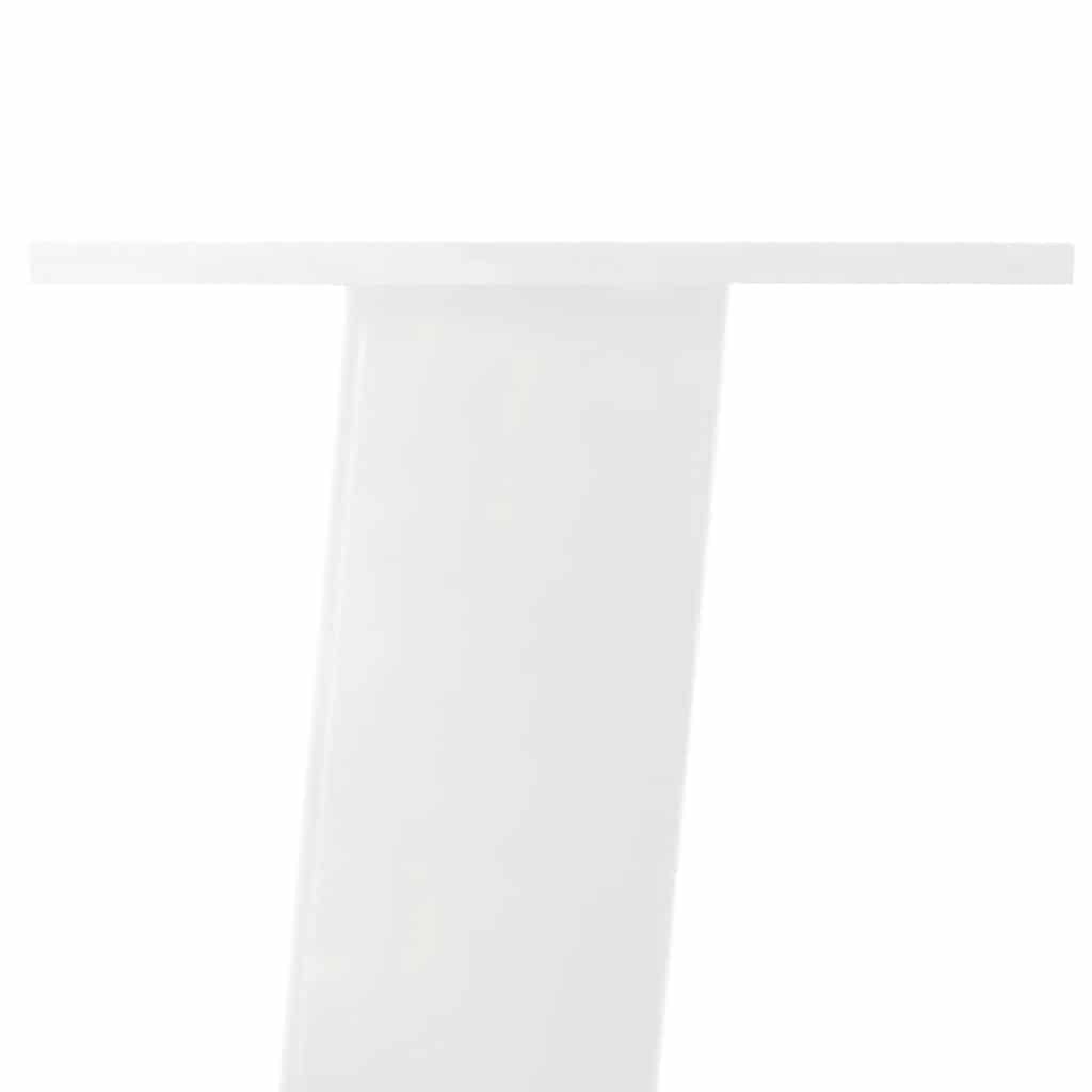 Nogi stołowe do konsoli 4 sztuki białe 72 cm stal | Malowane proszkowo, odporne na zarysowania gumowe podkładki, śruby w zestawie, wsporniki 100 x 100 mm