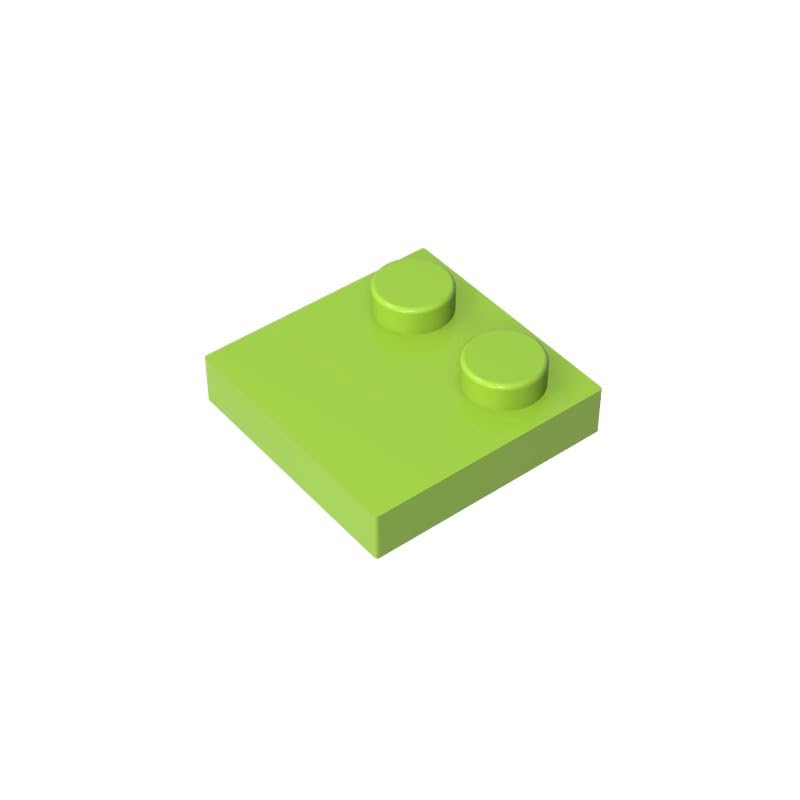 GDS-1483 33909 Foundation Plate Special 2x2 with Only 2 Studs, Lime, 50 PCS